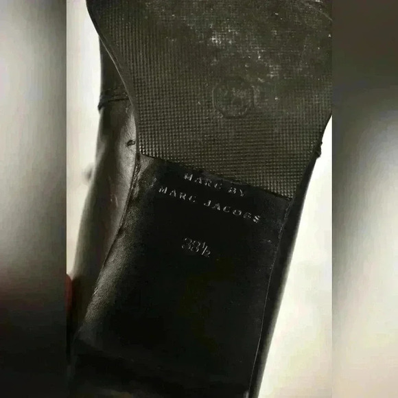 MARC BY MARC JACOBS Black 100%  Leather Pointed Toe Chelsea Boots 38.5EU 8.5US - Picture 5 of 7